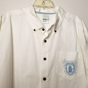 Men's Disney Mickey Crest Button Down Shirt - New!